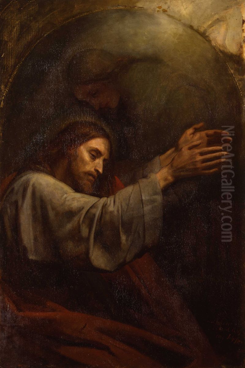 Christus in Gethsemane Oil Painting by Ary Scheffer