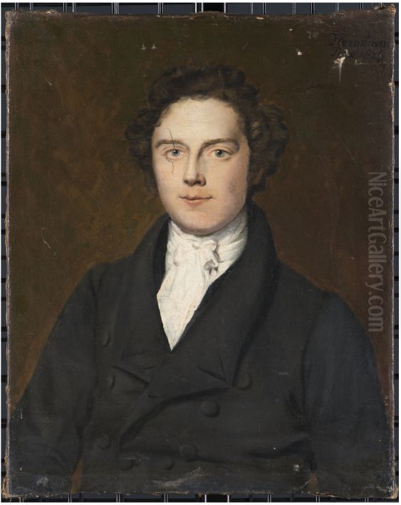 Portret van een onbekende jongeman Oil Painting by Tjeert Eernstman