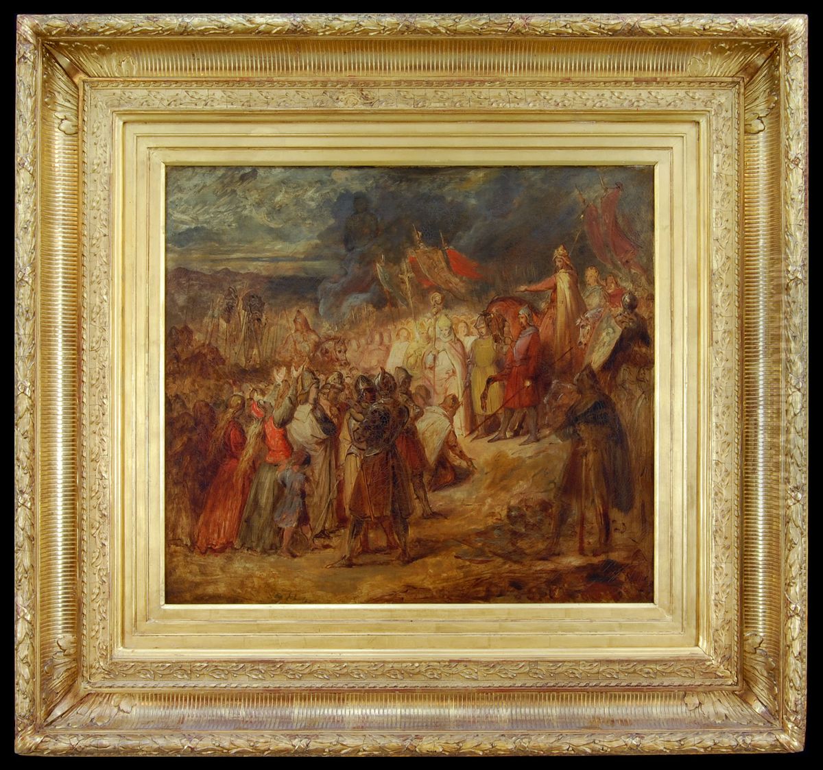 Wittekind onderwerpt zich te Paderborn aan Karel de Grote Oil Painting by Ary Scheffer