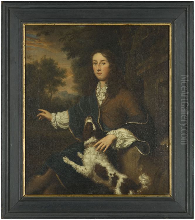 Portret van een man uit het geslacht Junius Oil Painting by Jan Verkolje