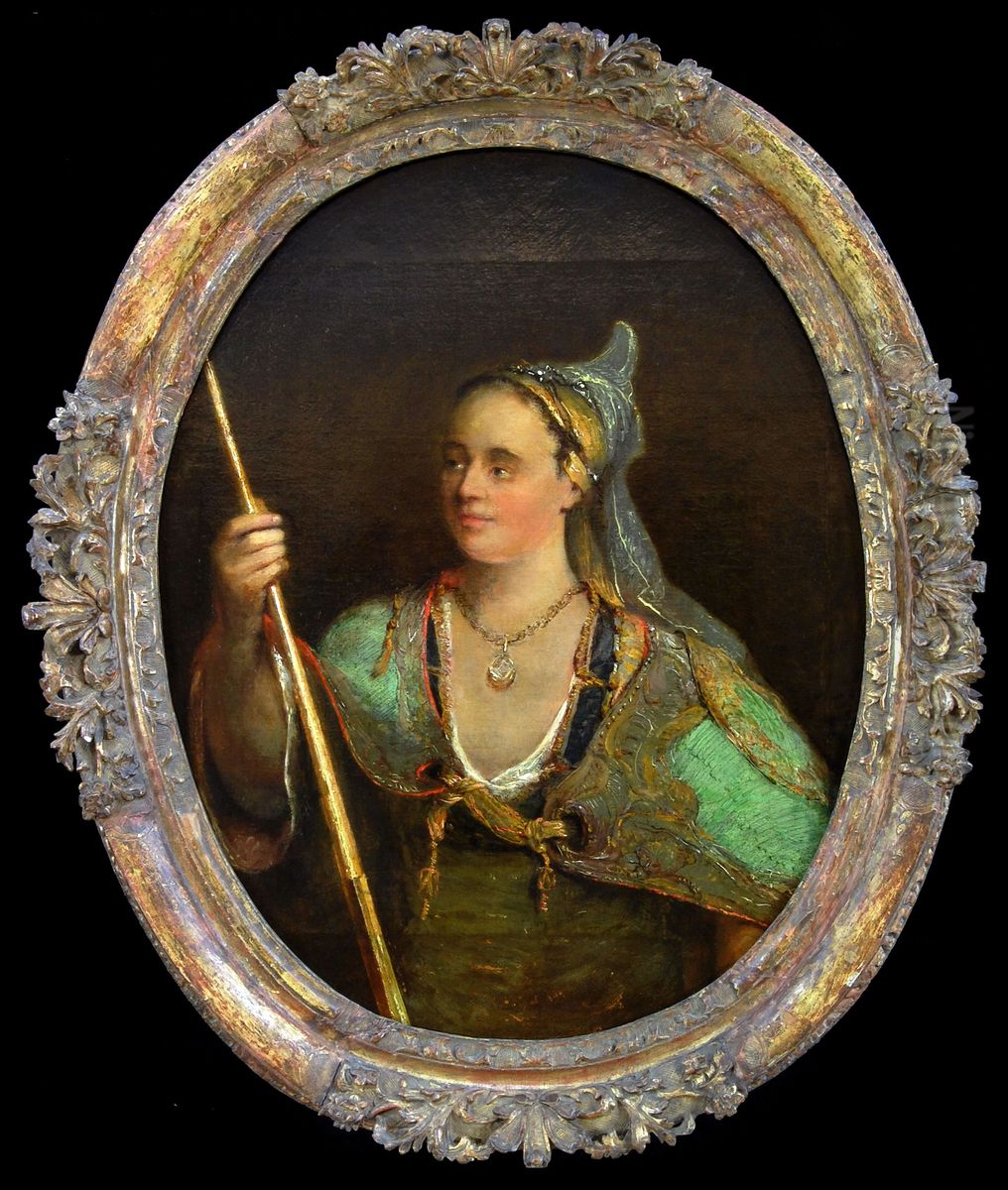 A female allegorical figure Oil Painting by Arent de Gelder