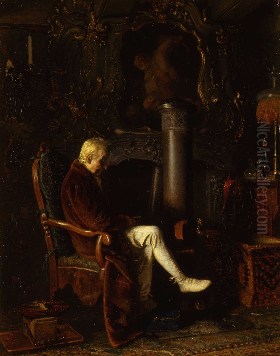 Lethe Oil Painting by August Allebe