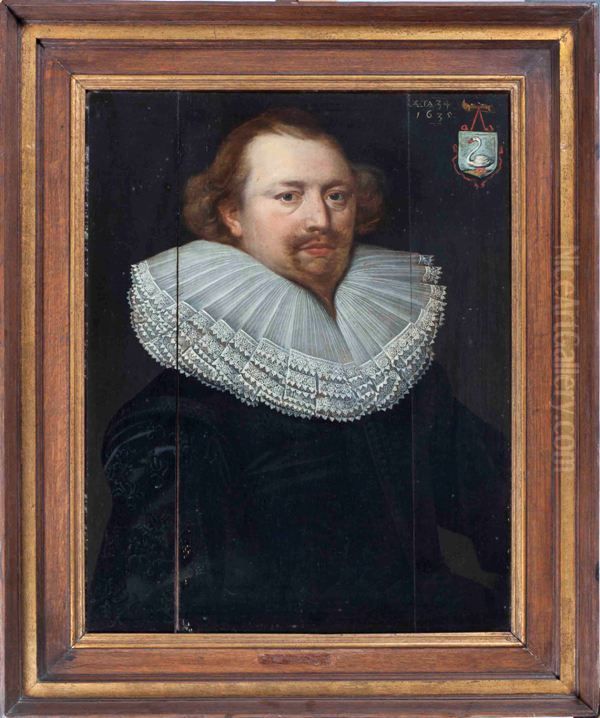Portrait of Dirck Fogelsangh (1600-1663) Oil Painting by Jan de Stomme
