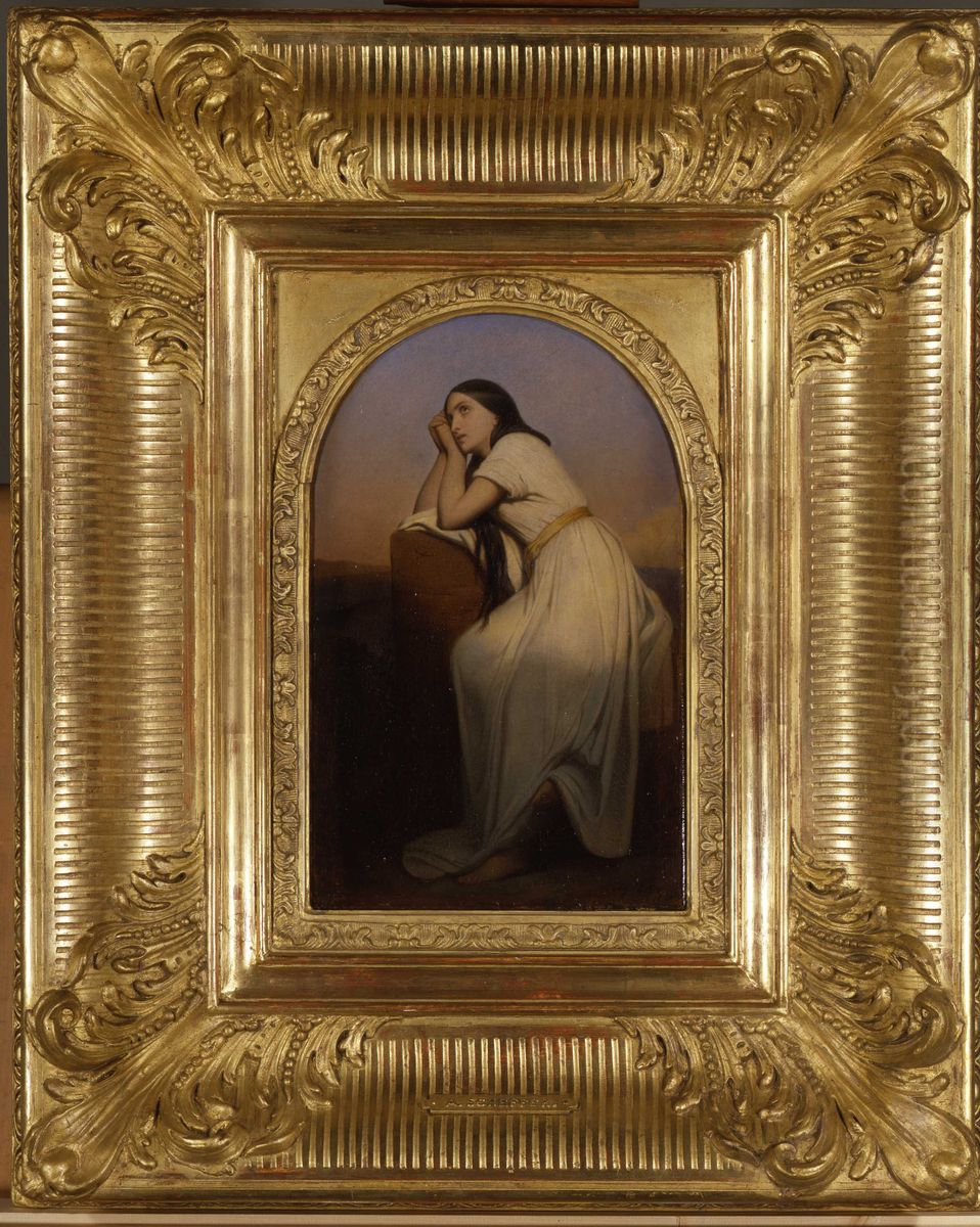 Mignon Yearning to Heaven Oil Painting by Ary Scheffer