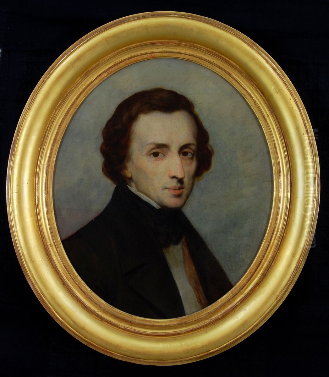 Portrait of Frederic Chopin (1810-1849) Oil Painting by Ary Scheffer