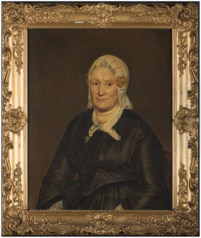 Portret van Eelkje Meinardy Oil Painting by Tjeert Eernstman