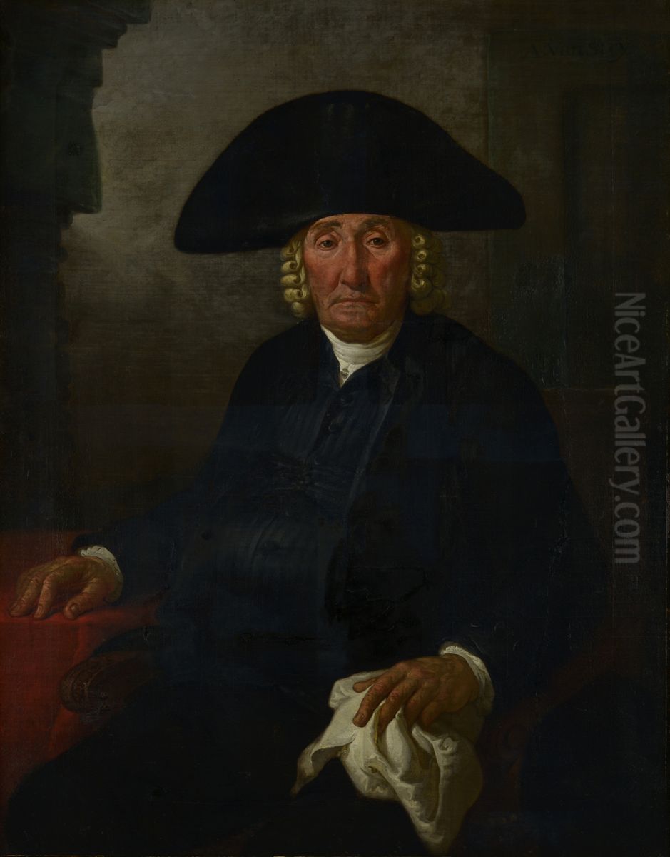 Portret van Jan van Emmerik (1718-1800) Oil Painting by Abraham van Strij