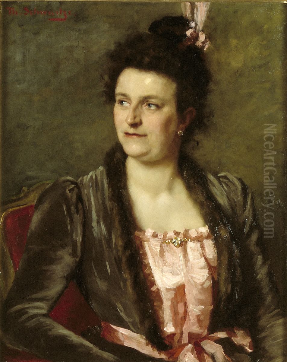 Johanna Adriana Cornelia Lamaison van Heenvliet Oil Painting by Therese Schwartze