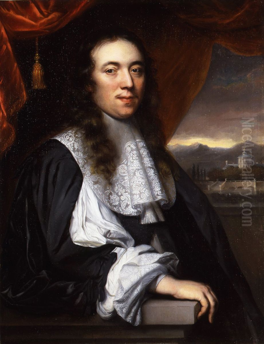 Portrait of Adriaen Braets  (1638-1677) Oil Painting by Jacob Levecq