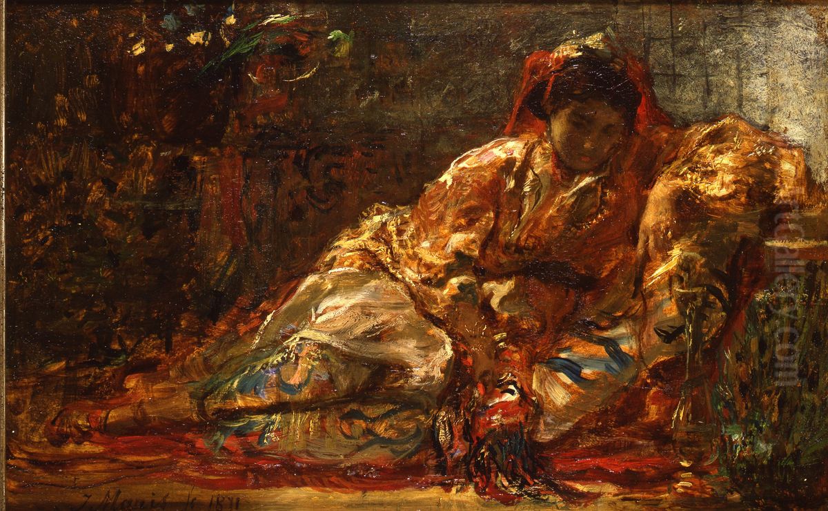 Siesta Oil Painting by Jacob Maris