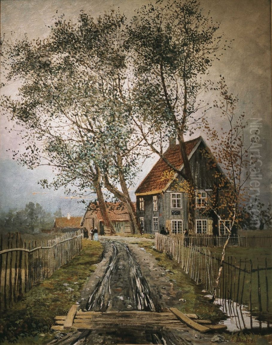 Majorstuen lokke Oil Painting by Karl Edvard Diriks