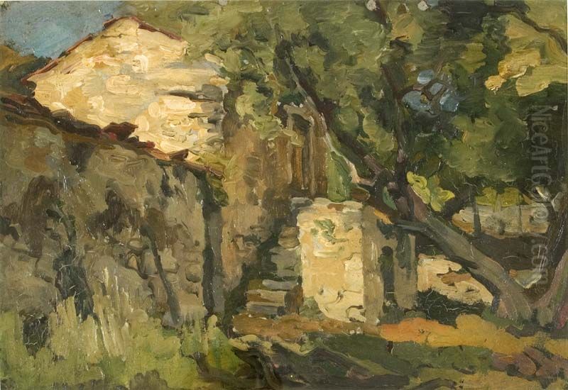 Dorp in Spanje Oil Painting by Johannes Hendricus Jurres