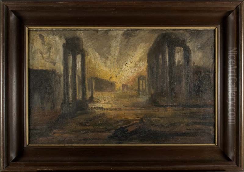 Gezicht op Forum Romanum te Rome Oil Painting by Thomas Cool