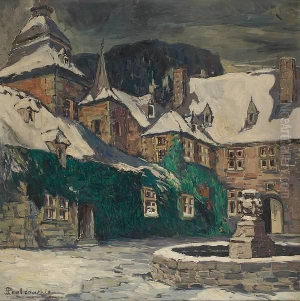 Paysage Enneige Oil Painting by Paul Cauchie