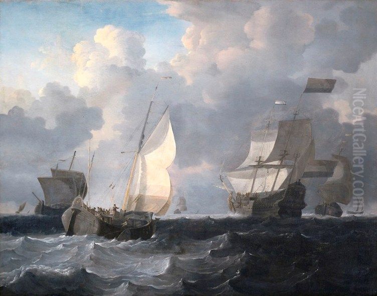 Zeegezicht Oil Painting by Wigerus Vitringa