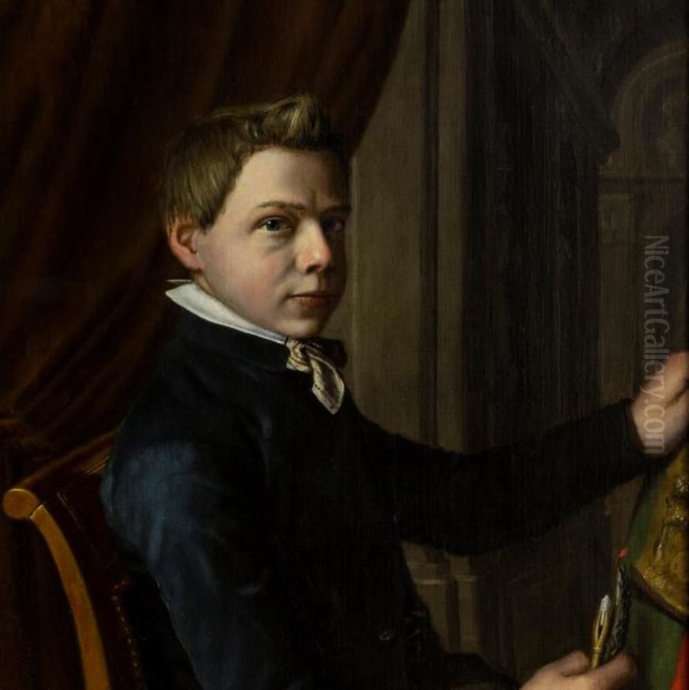 Self portrait Oil Painting by Lawrence Alma-Tadema