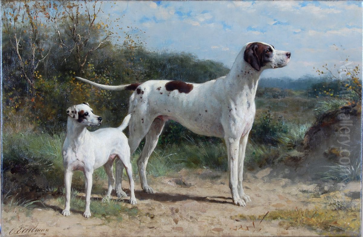 Honden Oil Painting by Otto Erelman