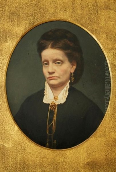 Portret van Jonkvrouw Everharda Johanna de Rotte Oil Painting by Martin Desjardins