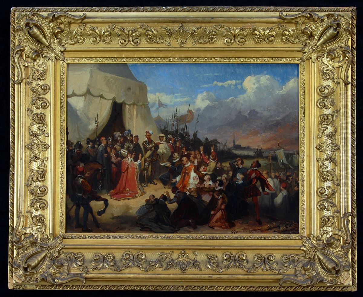 Historische voorstelling Oil Painting by Ary Johannes Lamme