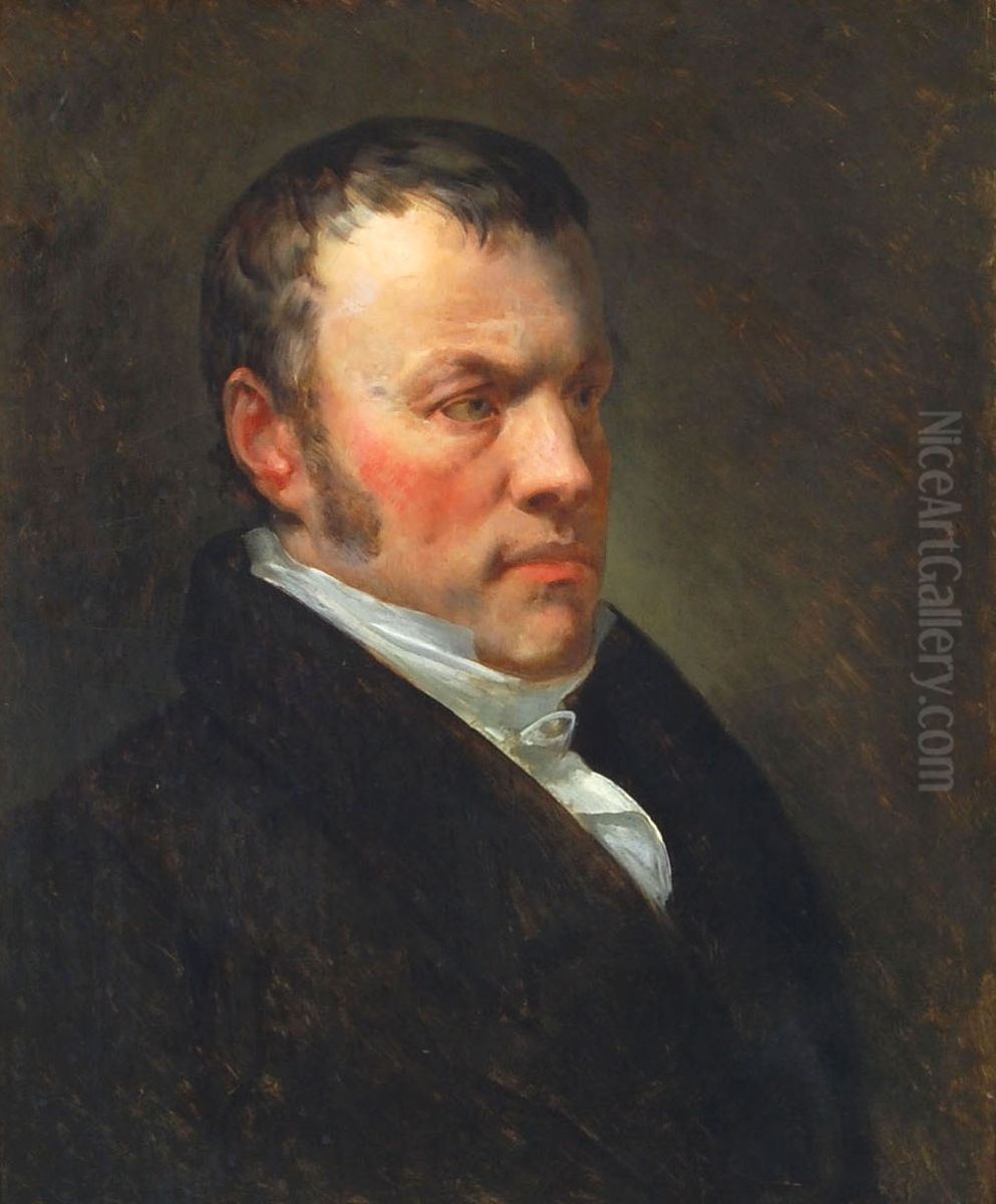 Portrait of Dr. Johann Gaspar Spurzheim Oil Painting by Ary Scheffer