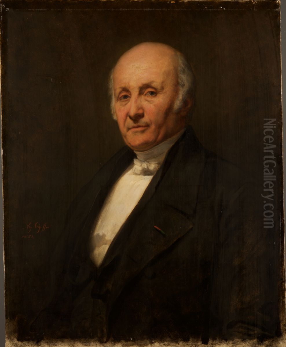 Portret van Antoine Petroz (1781 - 1859) Oil Painting by Ary Scheffer