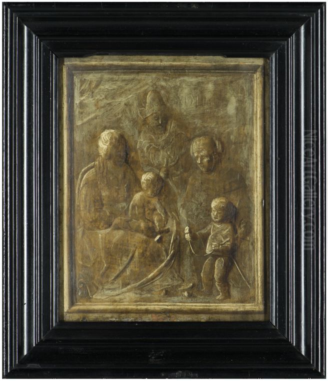 Grisaille van Heilige familie Oil Painting by Dirk Ploegsma