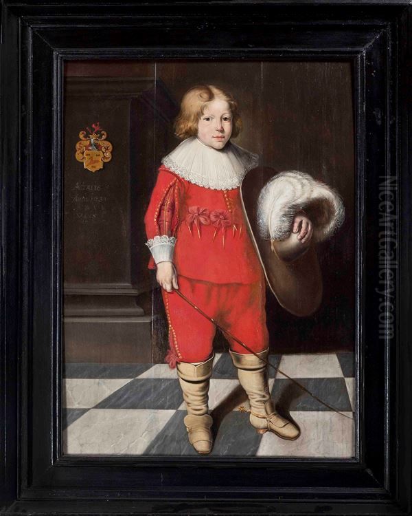Portrait of Wytze van Cammingha (1629-1652) op 5-jarige leeftijd Oil Painting by Wybrand de Geest