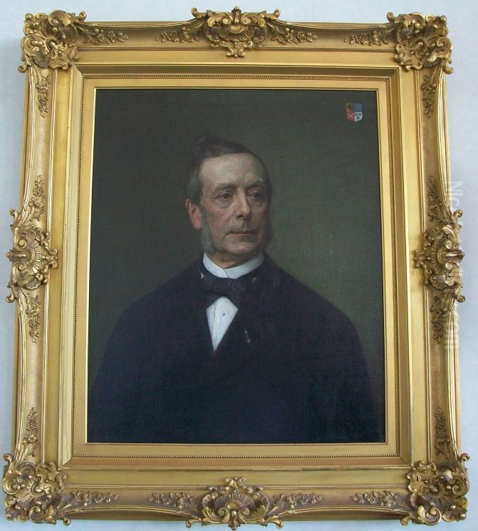 Portret van Jan Fontein Tuinhout Oil Painting by Jan Veth