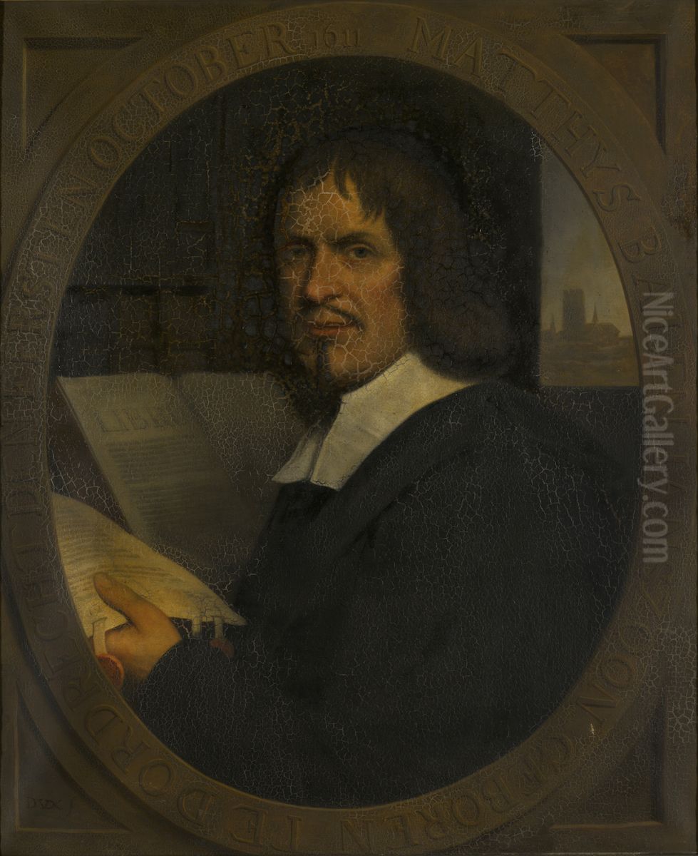 Portret van Matthijs Balen Jansz. Oil Painting by David Van Der Kellen