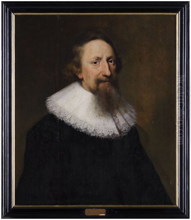 Portrait of Theodorus Saeckma ( -1666) Oil Painting by Wybrand de Geest