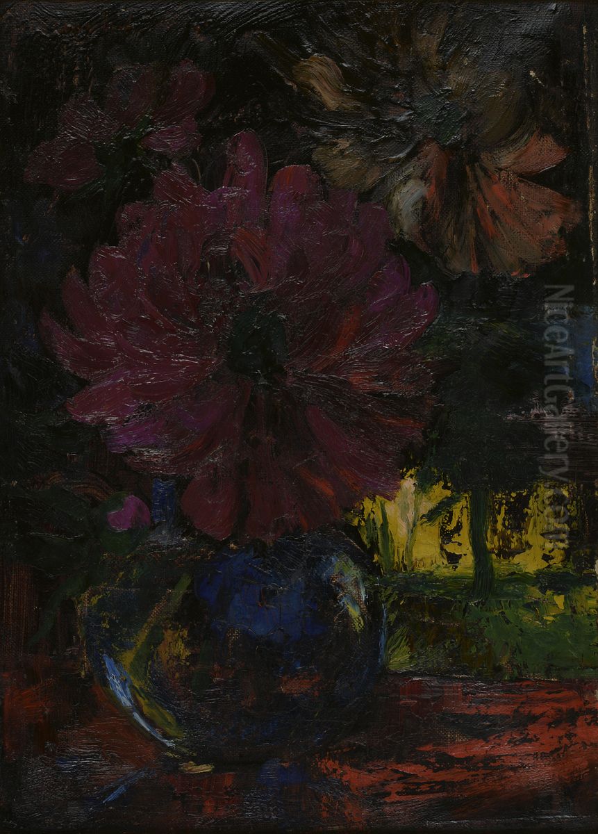 Stilleven met bloemen Oil Painting by Menso Kamerlingh Onnes
