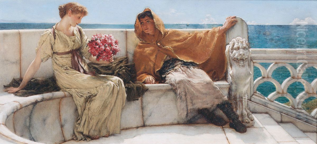 Amo te, ama me Oil Painting by Lawrence Alma-Tadema