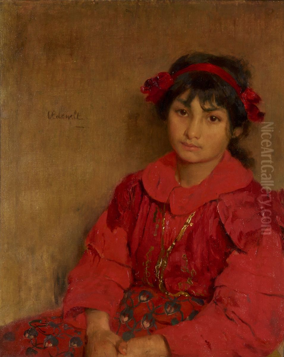 Gypsy girl Oil Painting by Ferdinand Oldewelt