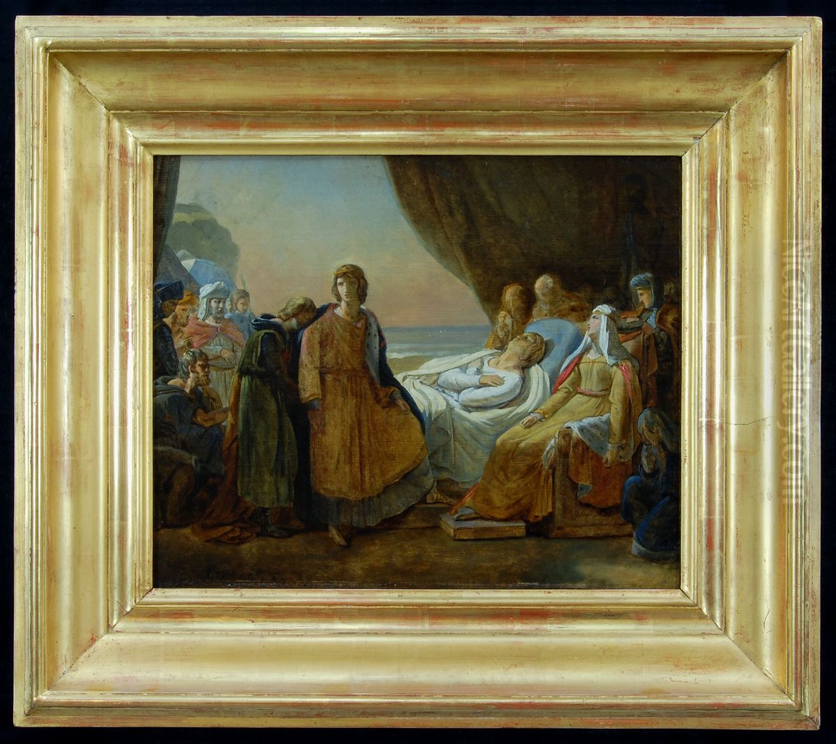 De dood van Lodewijk de Heilige Oil Painting by Ary Scheffer