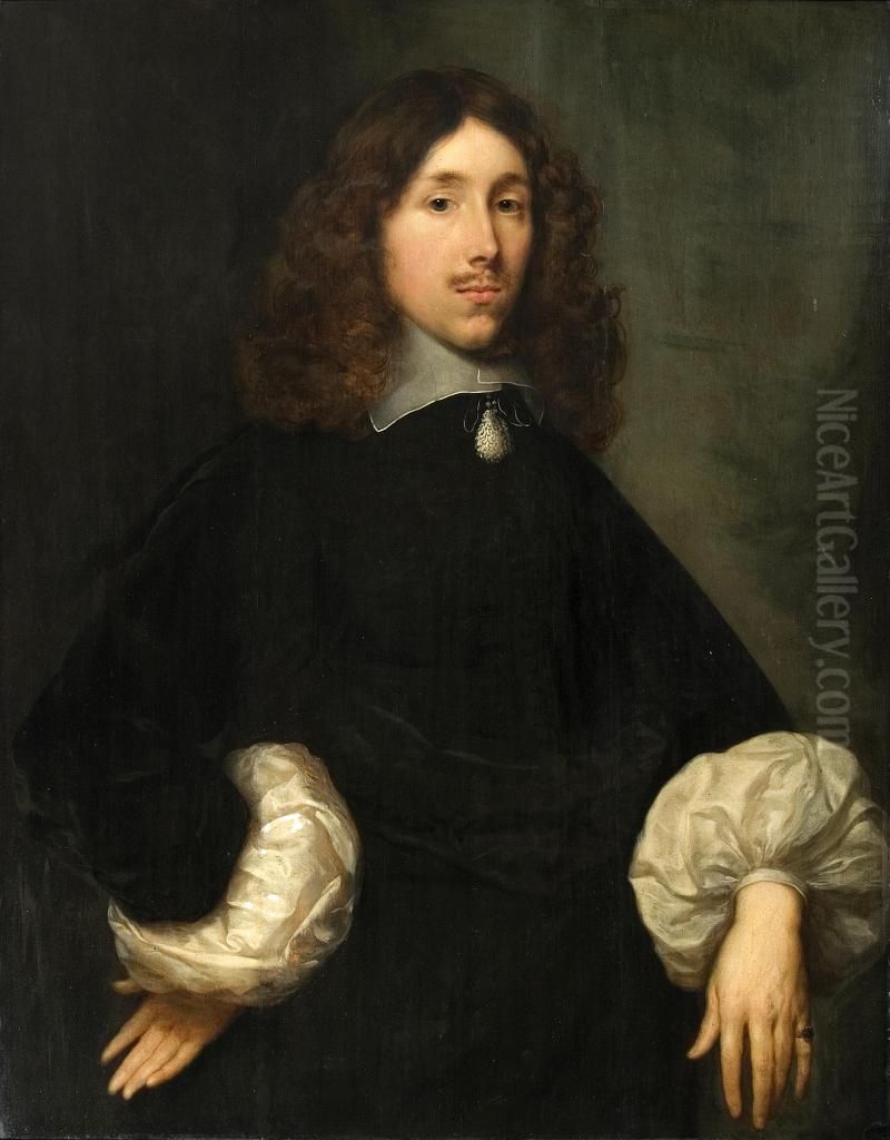 Portret van onbekende man Oil Painting by Cornelis Janssens van Ceulen