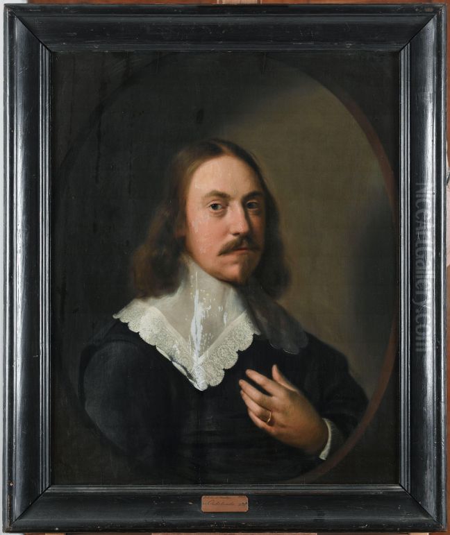Portrait of an unknown man Oil Painting by Wybrand de Geest