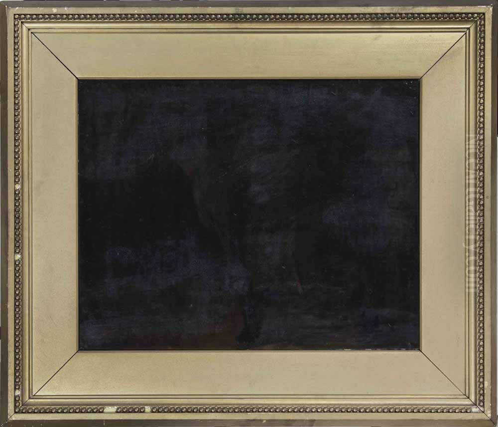 Standing Brown Horse in the Stable Oil Painting by Lawrence Alma-Tadema