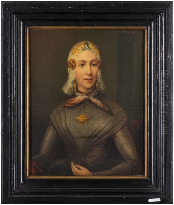 Portret van Jacopje Soeting Oil Painting by Otto De Boer