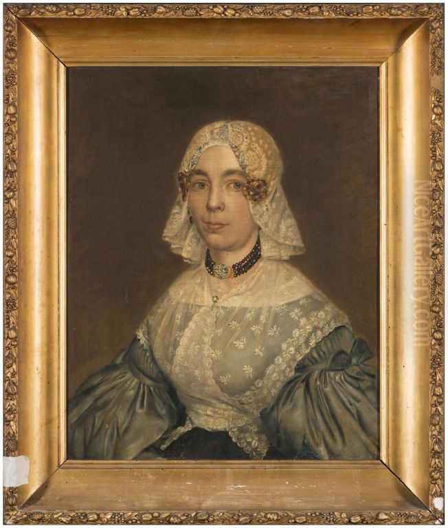 Portrait of Fokje Fellinga (1800-1876) Oil Painting by Tjeert Eernstman