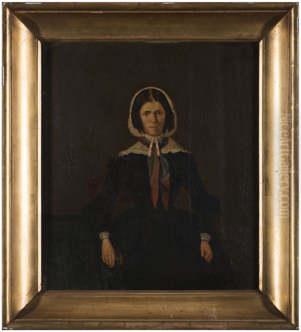 Portret van Arnolda Cornelia Robbe Oil Painting by Hendrik Schaaff