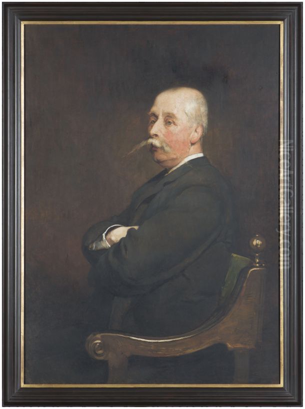 Portret van Graaf van Limburg Stirum? Oil Painting by Christoffel Bisschop