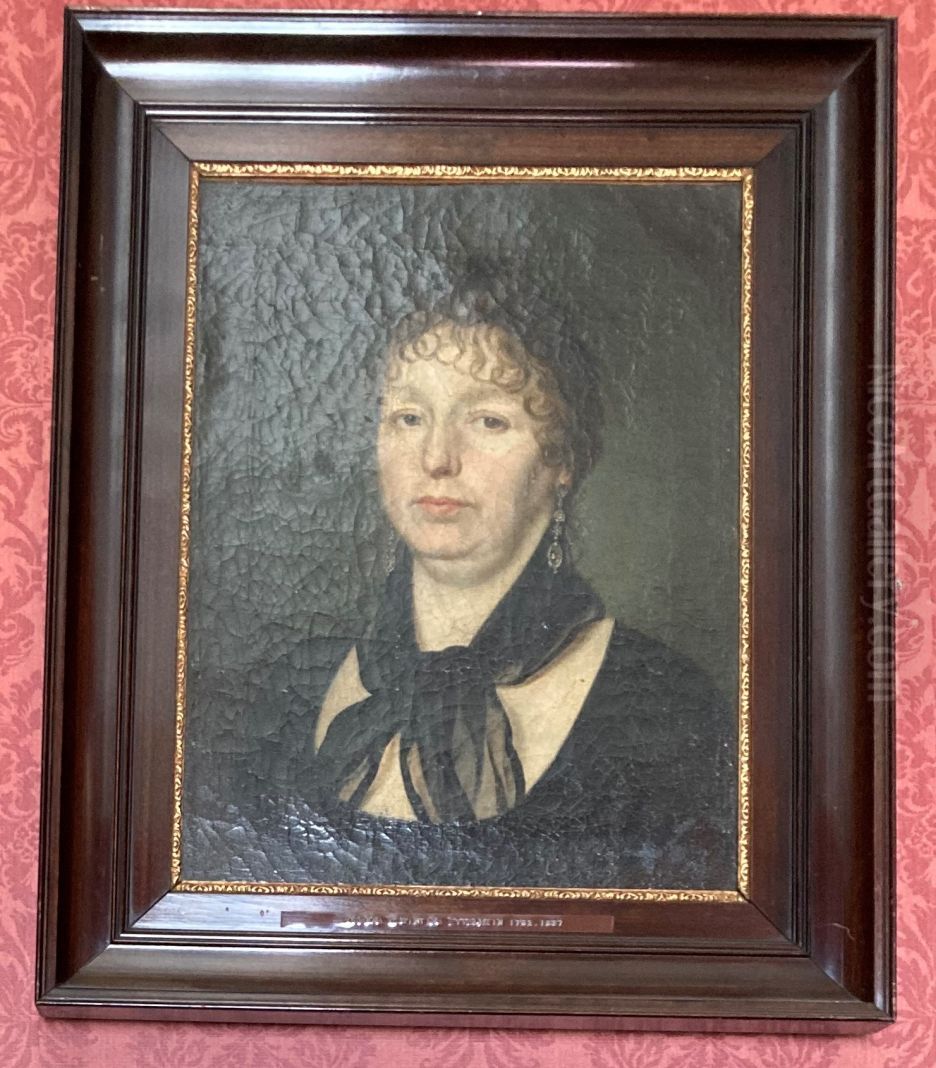 Portret van Johanna Christina Eytelwein Oil Painting by Benedikt Beckenkamp