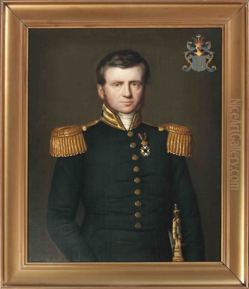 Georg Frederik baron thoe Schwartzenberg en Hohenlansberg (1791-1868) Oil Painting by Johan Joeke Gabriel van Wicheren