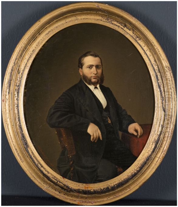 Portret van een onbekende man Oil Painting by Johannes Hendricus Doodkorte