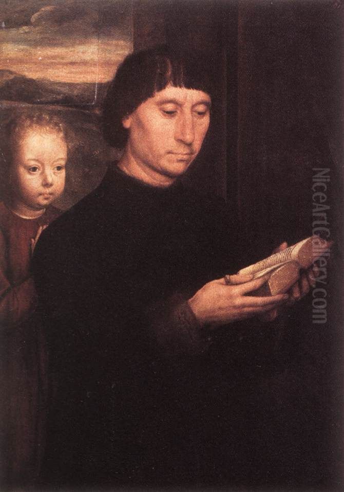 Portrait of a Donor Oil Painting by (manner of) Memling, Hans