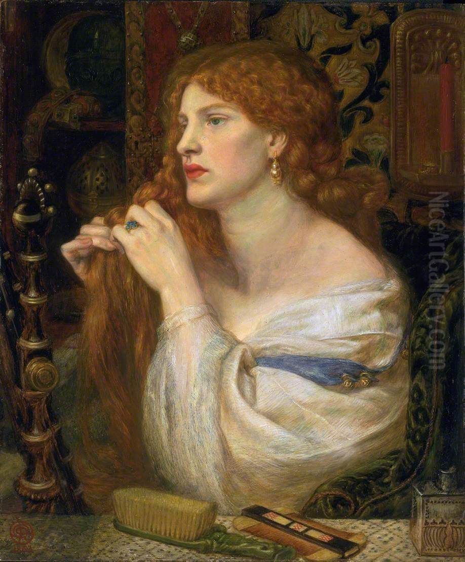 Fazio's Mistress Oil Painting by Dante Gabriel Rossetti