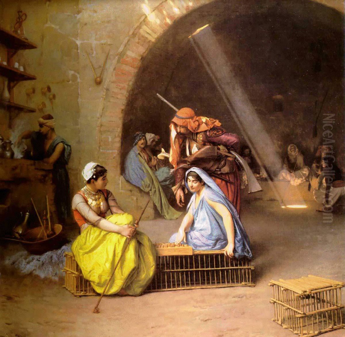 Alma, playing chess Oil Painting by Jean-Leon Gerome