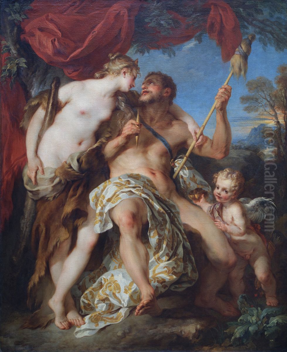 Hercules and Omphale Oil Painting by Francois Lemoyne