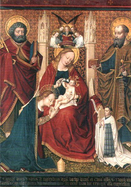 Virgin with the Butterfly Oil Painting by unknown