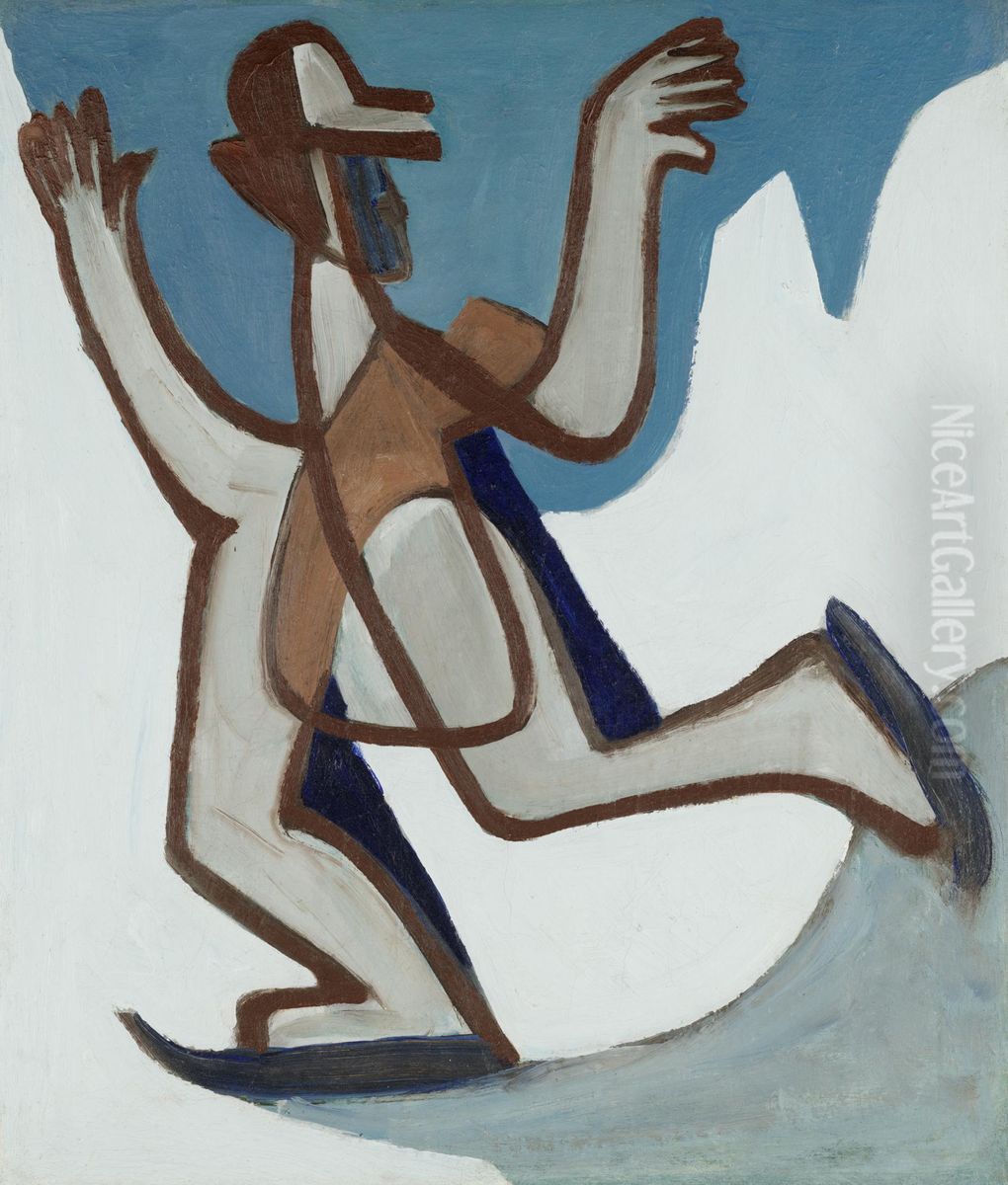 Ice Skater Oil Painting by Ernst Ludwig Kirchner